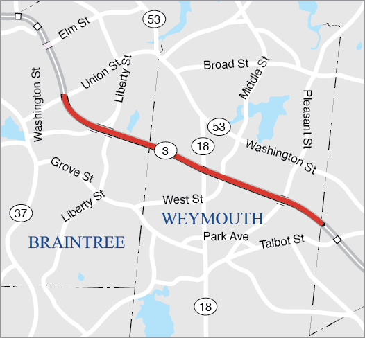 BRAINTREE-WEYMOUTH: RESURFACING AND RELATED WORK ON ROUTE 3 